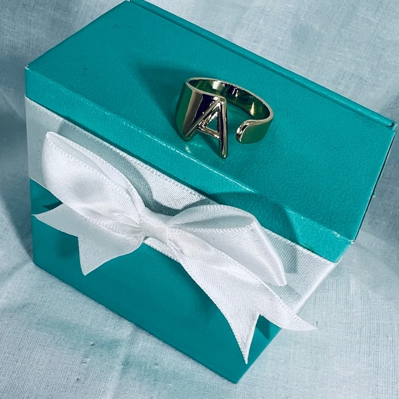 Golden A Initial Personalized Ring Cuff Trending Influencer  Style Staple - Picture 5 of 9